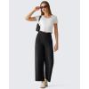image:imageG4Free BareFeel Ankle Yoga Pants Women 78 Length High Stretch Waist Casual Dressy Pants with Pockets Slacks 252729Black