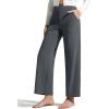 image:imageG4Free BareFeel Ankle Yoga Pants Women 78 Length High Stretch Waist Casual Dressy Pants with Pockets Slacks 252729Dark Gray