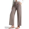 image:imageG4Free BareFeel Ankle Yoga Pants Women 78 Length High Stretch Waist Casual Dressy Pants with Pockets Slacks 252729Taupe