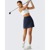 image:imageG4Free BareFeel High Stretch Golf Skirts for Women  15 A Line Tennis Skort Casual Summer Inner Shorts with 3 PocketsDark Navy
