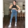 image:imageG4Free BareFeel Maternity Leggings with Pockets Over The Belly Stretchy Workout Yoga Pregnancy PantsBlue Gray