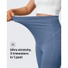 image:imageG4Free BareFeel Maternity Leggings with Pockets Over The Belly Stretchy Workout Yoga Pregnancy PantsBlue Gray