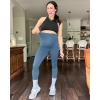 image:imageG4Free BareFeel Maternity Leggings with Pockets Over The Belly Stretchy Workout Yoga Pregnancy PantsBlue Gray