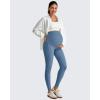 image:imageG4Free BareFeel Maternity Leggings with Pockets Over The Belly Stretchy Workout Yoga Pregnancy PantsBlue Gray