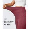 image:imageG4Free BareFeel Maternity Leggings with Pockets Over The Belly Stretchy Workout Yoga Pregnancy PantsDark Burgundy