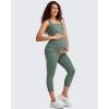 image:imageG4Free BareFeel Maternity Leggings with Pockets Over The Belly Stretchy Workout Yoga Pregnancy PantsGray Sage