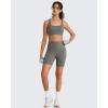 image:imageG4Free BareFeel Square Neck Sports Bra Padded for Women  Strappy Y Back Crop Tank Tops Workout CamisoleGray Sage