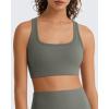 image:imageG4Free BareFeel Square Neck Sports Bra Padded for Women  Strappy Y Back Crop Tank Tops Workout CamisoleGray Sage