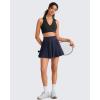 image:imageG4Free BareFeel V Neck Sports Bra for Women  Padded Collared Racerback Tennis Workout Tank TopsBlack