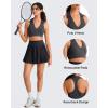 image:imageG4Free BareFeel V Neck Sports Bra for Women  Padded Collared Racerback Tennis Workout Tank TopsDark Gray