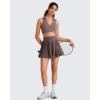 image:imageG4Free BareFeel V Neck Sports Bra for Women  Padded Collared Racerback Tennis Workout Tank TopsTaupe