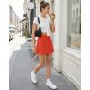 image:imageG4Free BareFeel Wrap Tennis Skirts for Women  15 High Stretch A Line Golf Skort Casual Summer Builtin Shorts with PocketsRust Orange