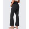 image:imageG4Free EverGoing Maternity Flare Leggings with Pockets Over The Belly Pregnancy Work Ankle Pants 252729Black