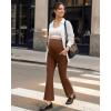 image:imageG4Free EverGoing Maternity Flare Leggings with Pockets Over The Belly Pregnancy Work Ankle Pants 252729Dark Coffee