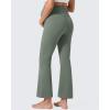 image:imageG4Free EverGoing Maternity Flare Leggings with Pockets Over The Belly Pregnancy Work Ankle Pants 252729Gray Sage