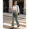 image:imageG4Free EverGoing Maternity Flare Leggings with Pockets Over The Belly Pregnancy Work Ankle Pants 252729Gray Sage