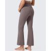 image:imageG4Free EverGoing Maternity Flare Leggings with Pockets Over The Belly Pregnancy Work Ankle Pants 252729Taupe