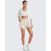 image:imageG4Free ShiftReady 3 Dress Shorts for Women High Waisted Trouser Shorts Tailored Trendy Casual Ladies Short with PocketsIvory