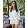 image:imageG4Free ShiftReady 3 Dress Shorts for Women High Waisted Trouser Shorts Tailored Trendy Casual Ladies Short with PocketsIvory