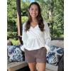 image:imageG4Free ShiftReady 3 Dress Shorts for Women High Waisted Trouser Shorts Tailored Trendy Casual Ladies Short with PocketsTaupe