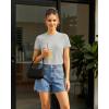 image:imageG4Free Soft Lyocell Quick Dry Workout Tops for Women  Running Yoga Athletic Gym Casual Short Sleeve TShirt BreathableLight Gray