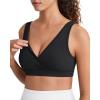 image:imageG4Free BareFeel Maternity Bra Wireless V Neck Nursing Bras for Breastfeeding U Back Pregnancy Sleep Bras YogaBlack