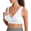 image:imageG4Free BareFeel Maternity Bra Wireless V Neck Nursing Bras for Breastfeeding U Back Pregnancy Sleep Bras YogaPure White