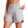 image:imageG4Free Chillwhisp Running Shorts for Women 4  High Waist Lightweight Casual Athletic Shorts Builtin Liner with PocketsChime Gray