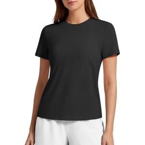 image:imageG4Free Soft Lyocell Quick Dry Workout Tops for Women  Running Yoga Athletic Gym Casual Short Sleeve TShirt BreathableBlack