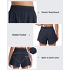 image:imageG4Free Chillwhisp Lightweight Running Shorts for Women 25 High Waist Workout Shorts with Liner Pocket TennisDark Navy