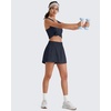 image:imageG4Free Chillwhisp Lightweight Running Shorts for Women 25 High Waist Workout Shorts with Liner Pocket TennisDark Navy