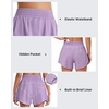 image:imageG4Free Chillwhisp Lightweight Running Shorts for Women 25 High Waist Workout Shorts with Liner Pocket TennisLight Purple