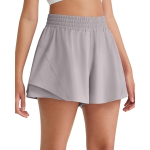 image:imageG4Free Chillwhisp Lightweight Running Shorts for Women 25 High Waist Workout Shorts with Liner Pocket TennisChime Gray