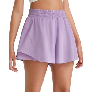 image:imageG4Free Chillwhisp Lightweight Running Shorts for Women 25 High Waist Workout Shorts with Liner Pocket TennisLight Purple