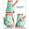 image:imageG4Free A Line Golf Skirts for Women 15 Elastic High Waisted Tennis Skorts Soft Casual Athletic Inner Shorts 4 PocketsMint