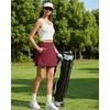image:imageG4Free A Line Golf Skirts for Women 15 Elastic High Waisted Tennis Skorts Soft Casual Athletic Inner Shorts 4 PocketsWine Red