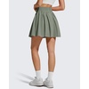 image:imageG4Free Chillwhisp High Waisted Tennis Skirts for Women  15 Flowy Golf Skort Athletic Inner Shorts with 4 PocketsGray Olive