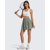 image:imageG4Free Chillwhisp High Waisted Tennis Skirts for Women  15 Flowy Golf Skort Athletic Inner Shorts with 4 PocketsGray Olive