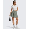 image:imageG4Free Chillwhisp High Waisted Tennis Skirts for Women  15 Flowy Golf Skort Athletic Inner Shorts with 4 PocketsGray Olive