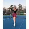 image:imageG4Free High Waisted Tennis Skirts for Women 15 Pleated Flowy Athletic Skorts Summer Casual Inner Shorts with 4 PocketsDark Burgundy