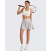 image:imageG4Free High Waisted Tennis Skirts for Women 15 Pleated Flowy Athletic Skorts Summer Casual Inner Shorts with 4 PocketsGrey
