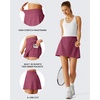 image:imageG4Free Lightweight Tennis Skirts for Women  15 Athletic Yoga Waist Skirt Casual Golf Skorts Inner Shorts with 2 PocketsDark Burgundy