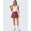 image:imageG4Free Lightweight Tennis Skirts for Women  15 Athletic Yoga Waist Skirt Casual Golf Skorts Inner Shorts with 2 PocketsDark Burgundy