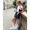 image:imageG4Free Lightweight Tennis Skirts for Women  15 Athletic Yoga Waist Skirt Casual Golf Skorts Inner Shorts with 2 PocketsDark Navy