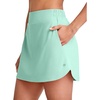 image:imageG4Free A Line Golf Skirts for Women 15 Elastic High Waisted Tennis Skorts Soft Casual Athletic Inner Shorts 4 PocketsMint