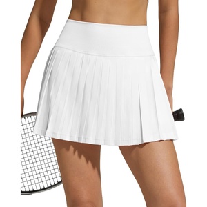 image:imageG4Free Chillwhisp Pleated Tennis Skirts for Women  15 Athletic Seamless High Waisted Skort Builtin Shorts with PocketsWhite