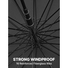 image:imageG4Free 54 Inch Strong Windproof Large Umbrella for Rain 16 Ribs Stick Umbrellas Auto Open Wooden Handle Travel Golf for Men WomenBlack