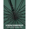 image:imageG4Free 54 Inch Strong Windproof Large Umbrella for Rain 16 Ribs Stick Umbrellas Auto Open Wooden Handle Travel Golf for Men WomenDark Green