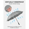 image:imageG4Free Golf Umbrella 62 Inch Large Umbrella for Rain Vented Strong Windproof Waterproof Double Canopy Automatic Open Stick Umbrellas Resist Up to 85 MPH WindsGrey