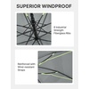 image:imageG4Free Golf Umbrella 62 Inch Large Umbrella for Rain Vented Strong Windproof Waterproof Double Canopy Automatic Open Stick Umbrellas Resist Up to 85 MPH WindsGrey